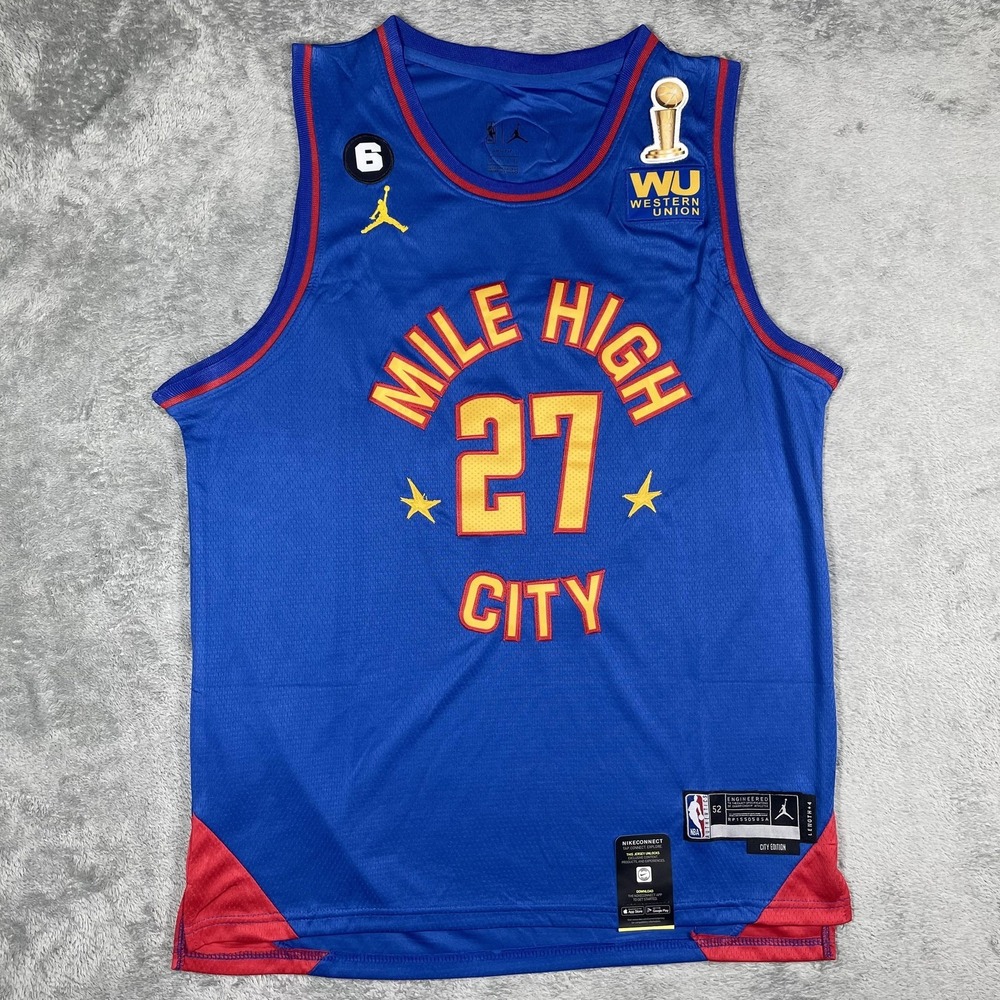 NIKE Denver Nuggets Jersey DRI-FIT XL 52 NBA City Edition‎ Finals Murray 27 NEW